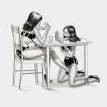 dinner-guest-a4-portrait-kink-bdsm-wall-art-born-in-black