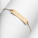 24k Gold Plated Engraved Queen Necklace - Queen Socks - Image 4