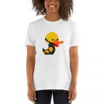 April - Duck Duck Goose Kink Unisex T-Shirt (White) - Image 4