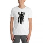 Social Bubble - Born in Black Kink Unisex T-Shirt (White) - Image 2