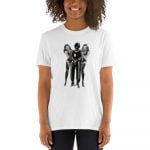 Social Bubble - Born in Black Kink Unisex T-Shirt (White) - Image 3