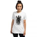 Social Bubble - Born in Black Kink Unisex T-Shirt (White) - Image 4