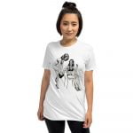 Reines - Born in Black Kink Unisex T-Shirt (White) - Image 4