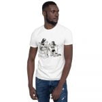 Dinner Guest - Born in Black Kink Unisex T-Shirt (White) - Image 3
