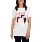 Levitate Red - Shibari Kink Unisex T-Shirt - Image 2