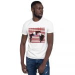 Levitate Red - Shibari Kink Unisex T-Shirt - Image 3