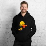 April - Duck Duck Goose Kink Unisex Hoodie (Black) - Image 3