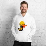 April Duck Duck Goose Kink Unisex Hoodie (White) - Image 3