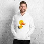Scrooge - Duck Duck Goose Kink Unisex Hoodie (White) - Image 3