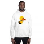 Scrooge - Duck Duck Goose Kink Unisex Hoodie (White) - Image 5