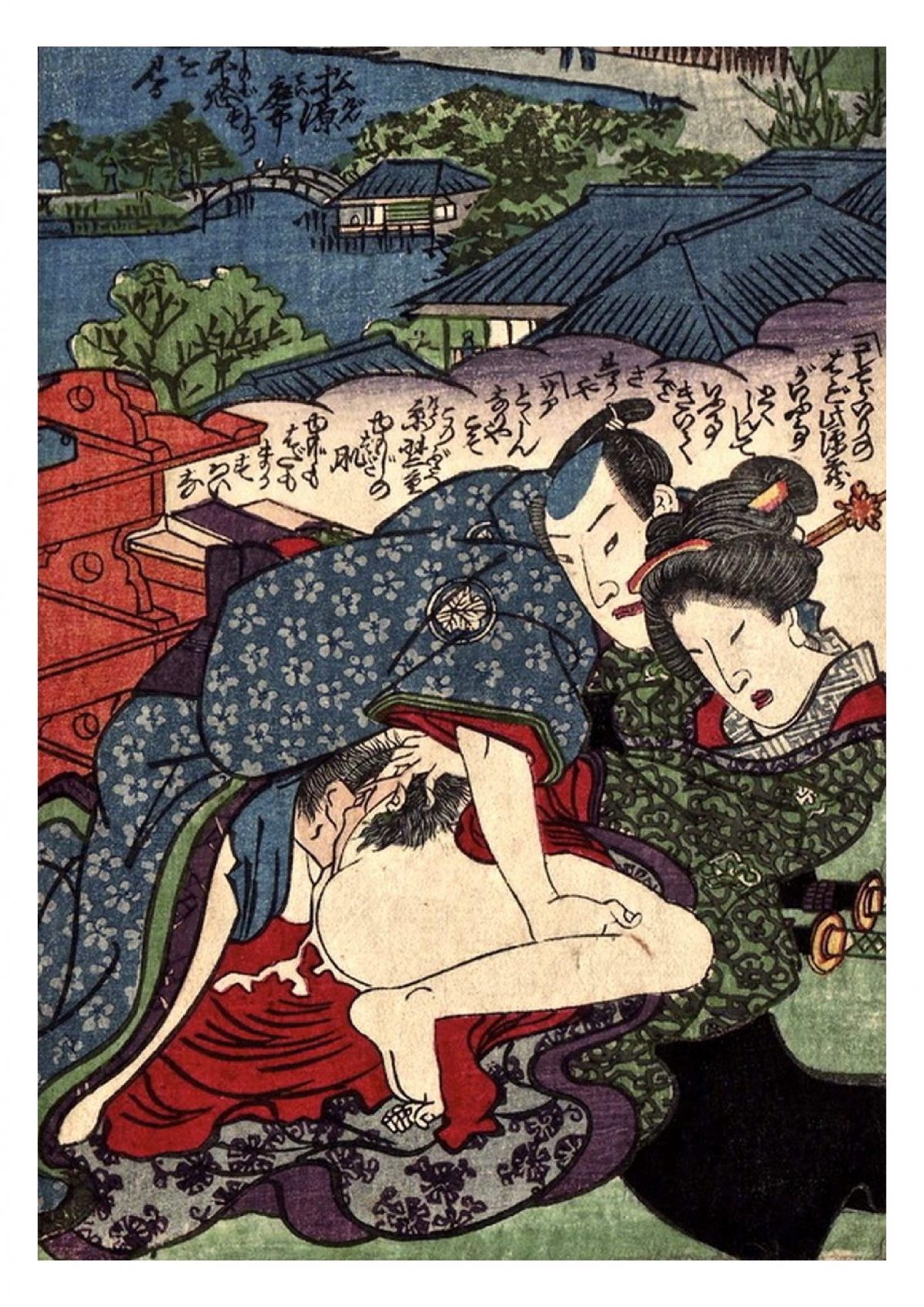 bliss-on-a-roof-shunga-japanese-erotica-prints-a4