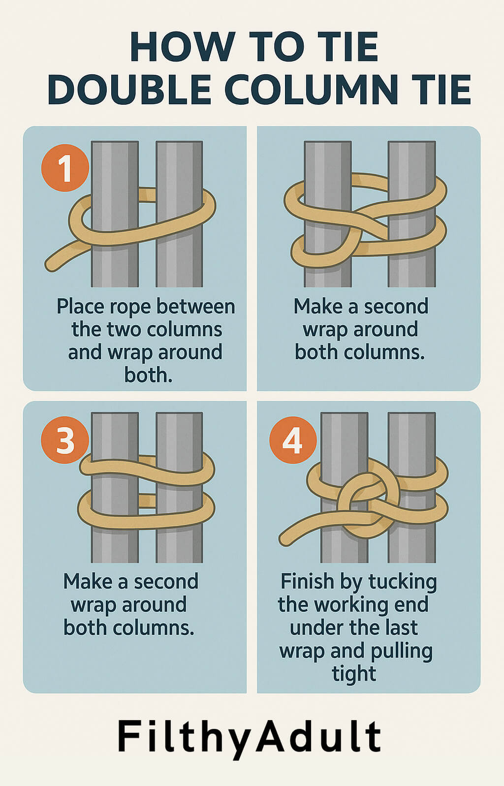 How to Tie a Double Column Knot Filthy Adult