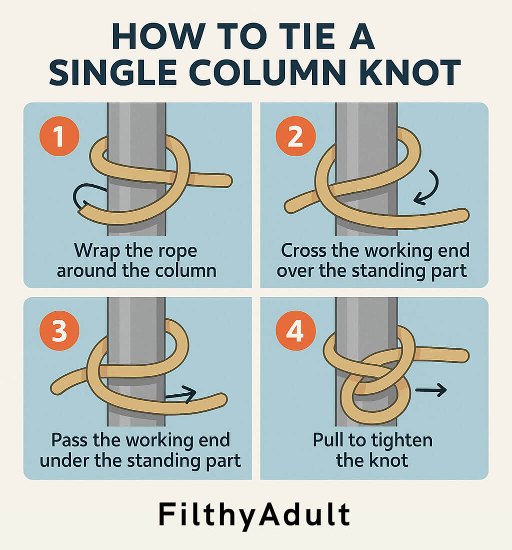 How to Tie a Single Column Knot Filthy Adult