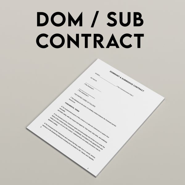 fa dominant submissive contract pack 2