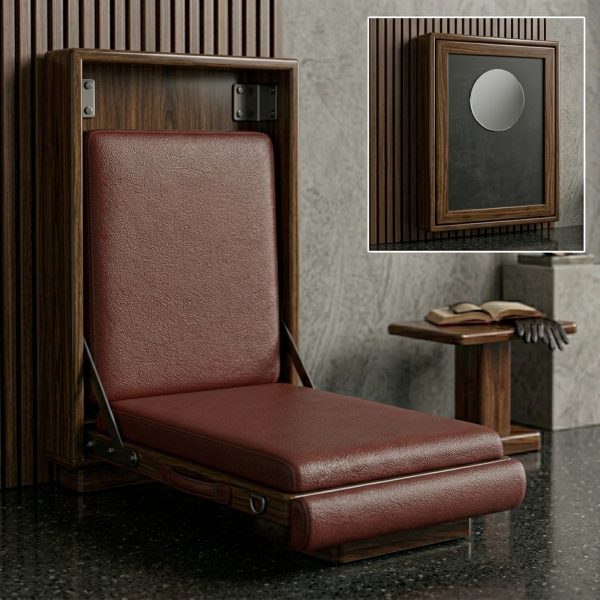 Fold Down Wall Bench BDSM Furniture Filthy Adult