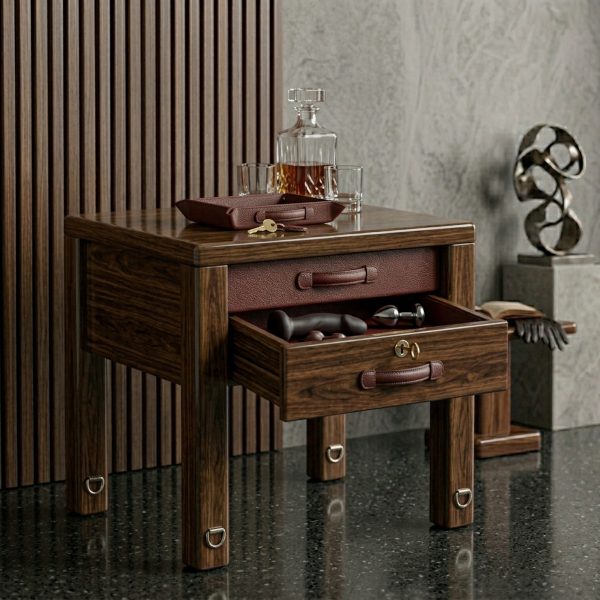 Hidden Restraint Side Table BDSM Furniture Filthy Adult