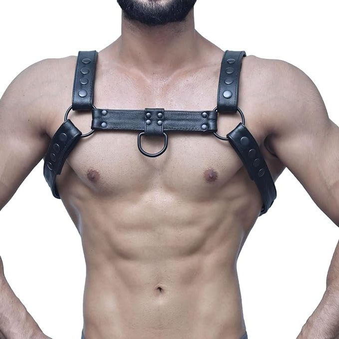 Genuine Leather Mens Harness