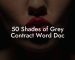 50 Shades of Grey Contract Word Doc
