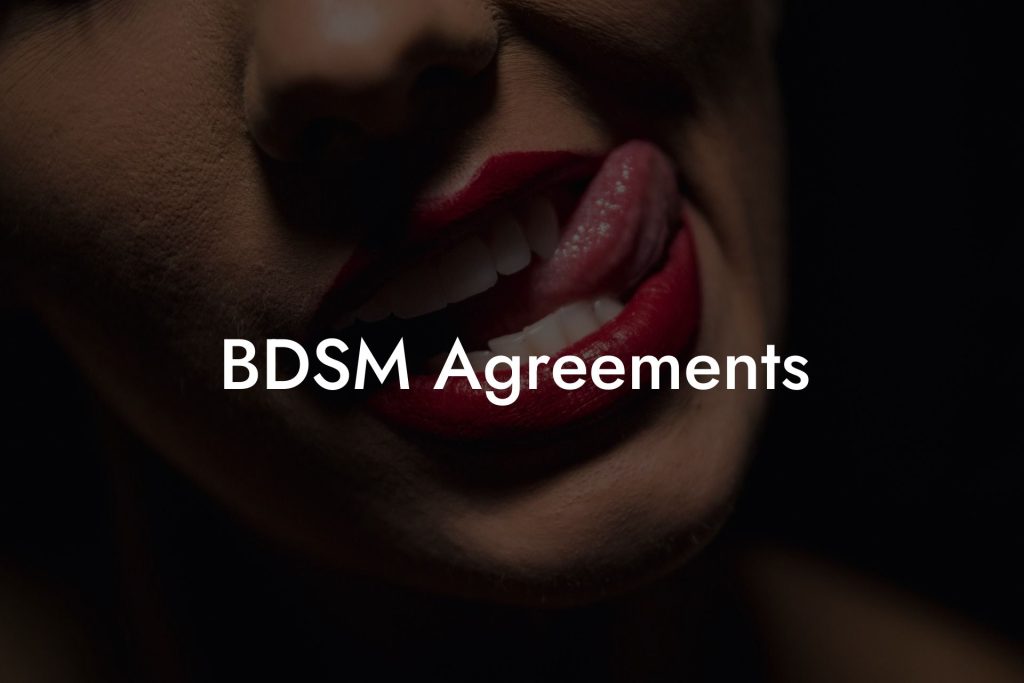 BDSM Agreements