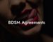 BDSM Agreements