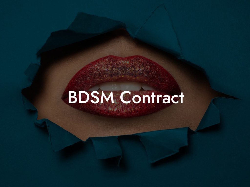 BDSM Contract