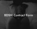 BDSM Contract Form
