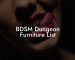 BDSM Dungeon Furniture List