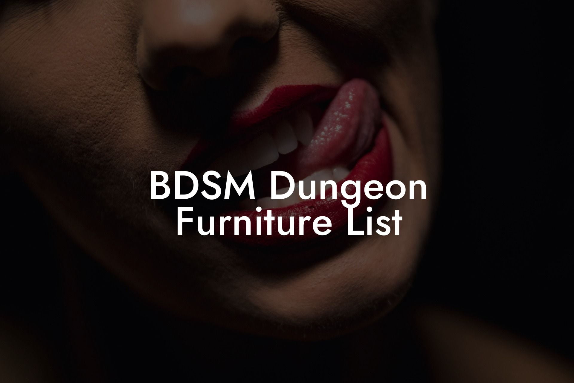 BDSM Dungeon Furniture List