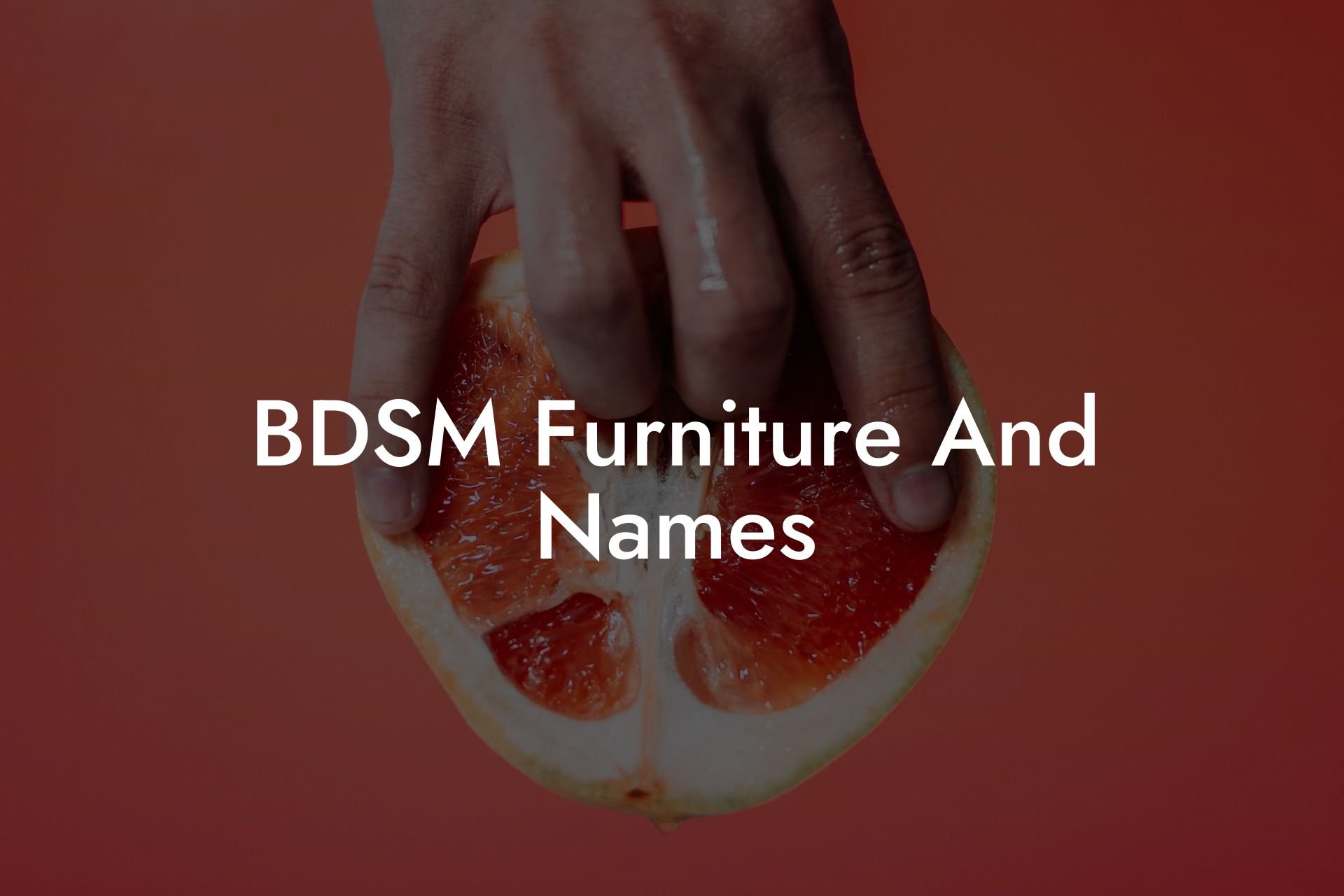 BDSM Furniture And Names