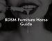 BDSM Furniture Horse Guide