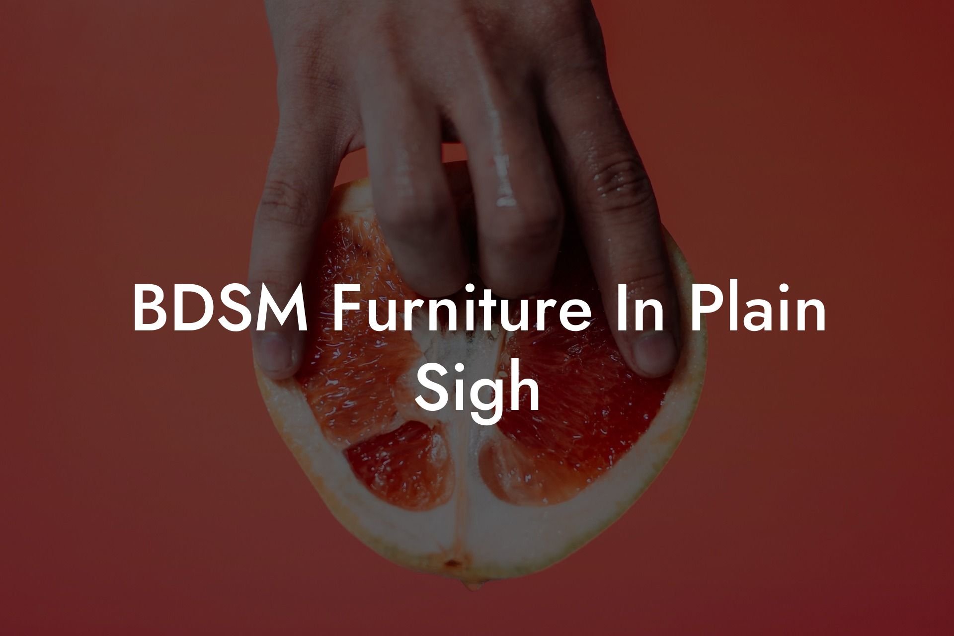 BDSM Furniture In Plain Sigh