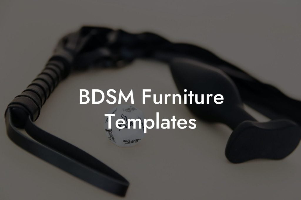 BDSM Furniture Templates