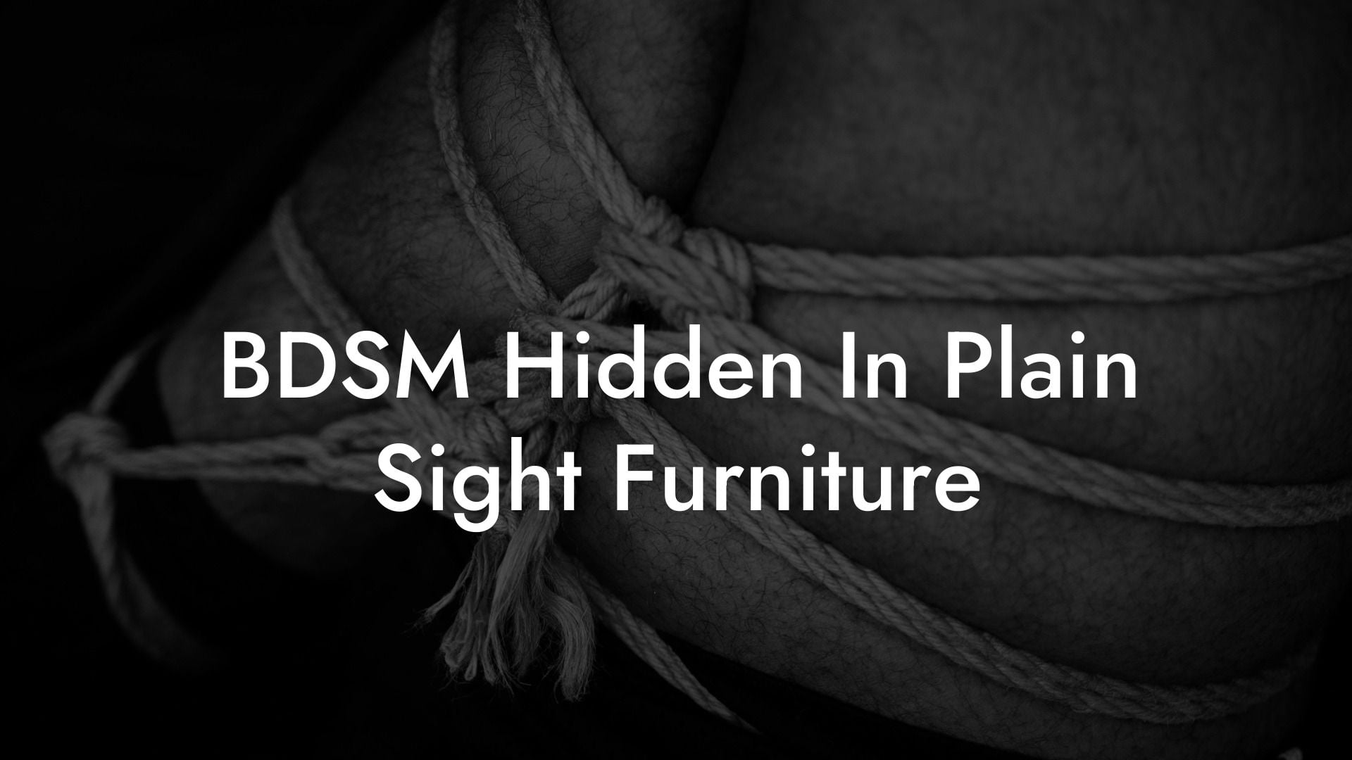 BDSM Hidden In Plain Sight Furniture