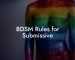 BDSM Rules for Submissive
