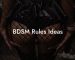 BDSM Rules Ideas