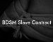 BDSM Slave Contract