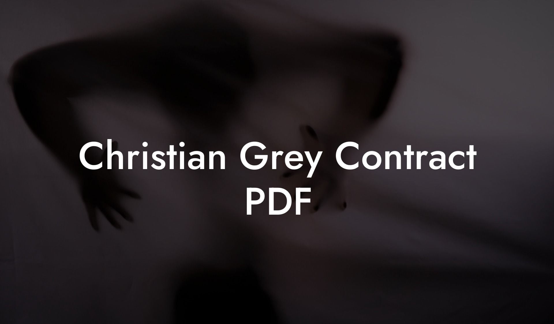 Christian Grey Contract PDF