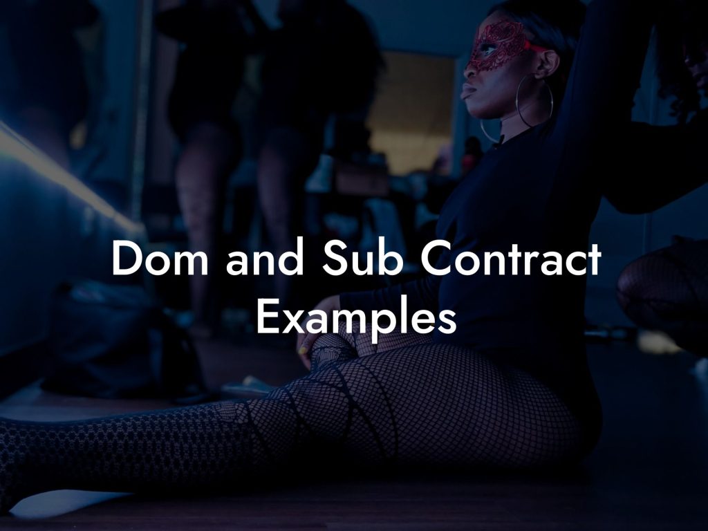 Dom and Sub Contract Examples