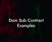 Dom Sub Contract Examples