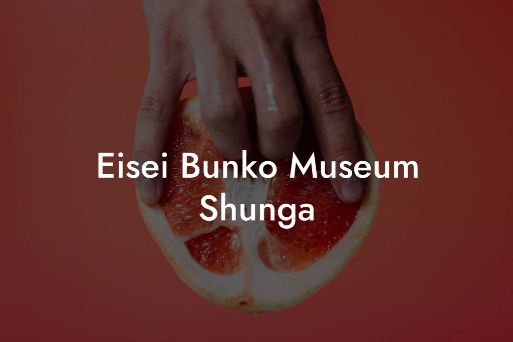 Eisei Bunko Museum Shunga