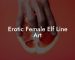 Erotic Female Elf Line Art