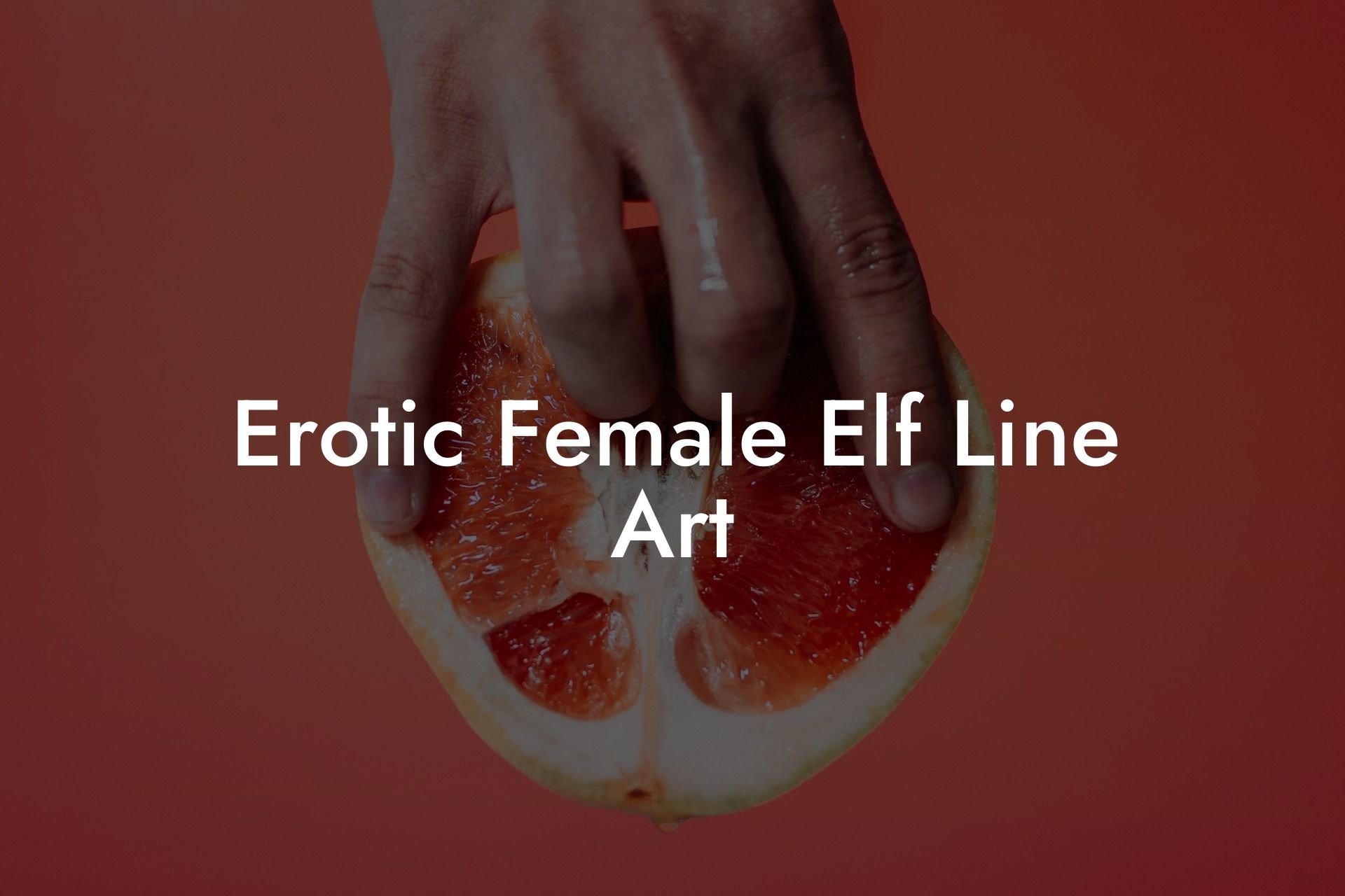 Erotic Female Elf Line Art