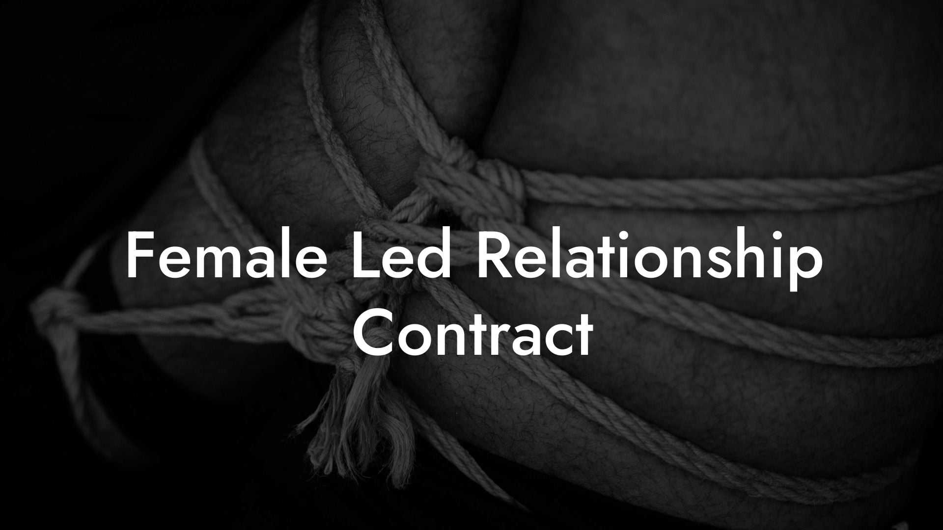 Female Led Relationship Contract