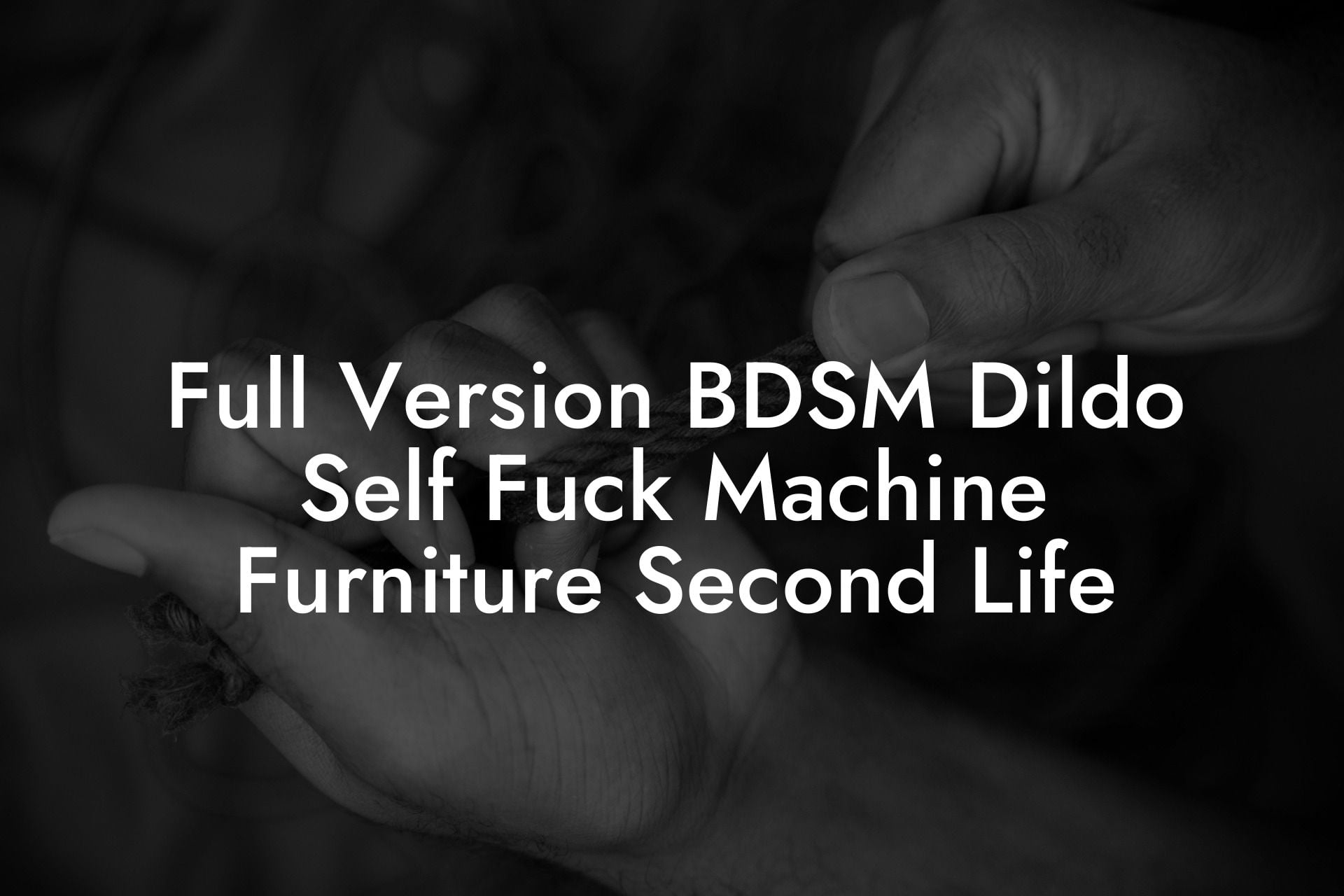Full Version BDSM Dildo Self Fuck Machine Furniture Second Life