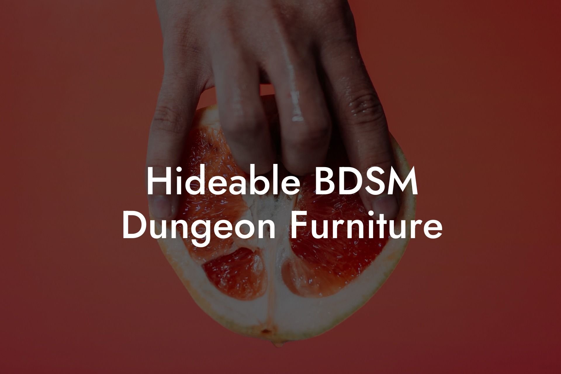 Hideable BDSM Dungeon Furniture
