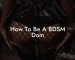 How To Be A BDSM Dom