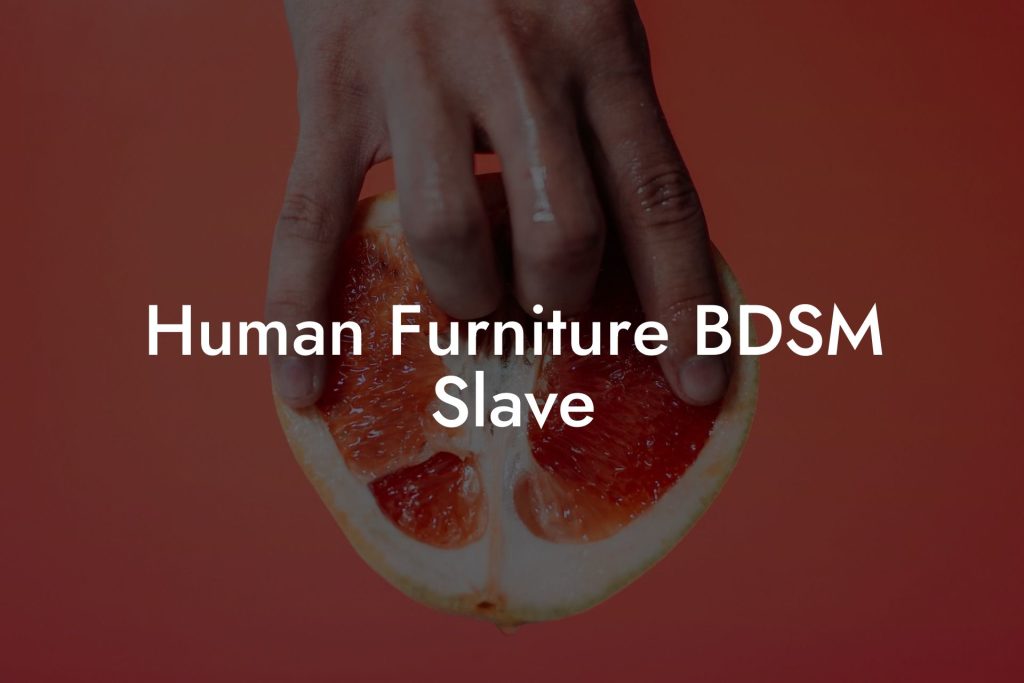 Human Furniture BDSM Slave