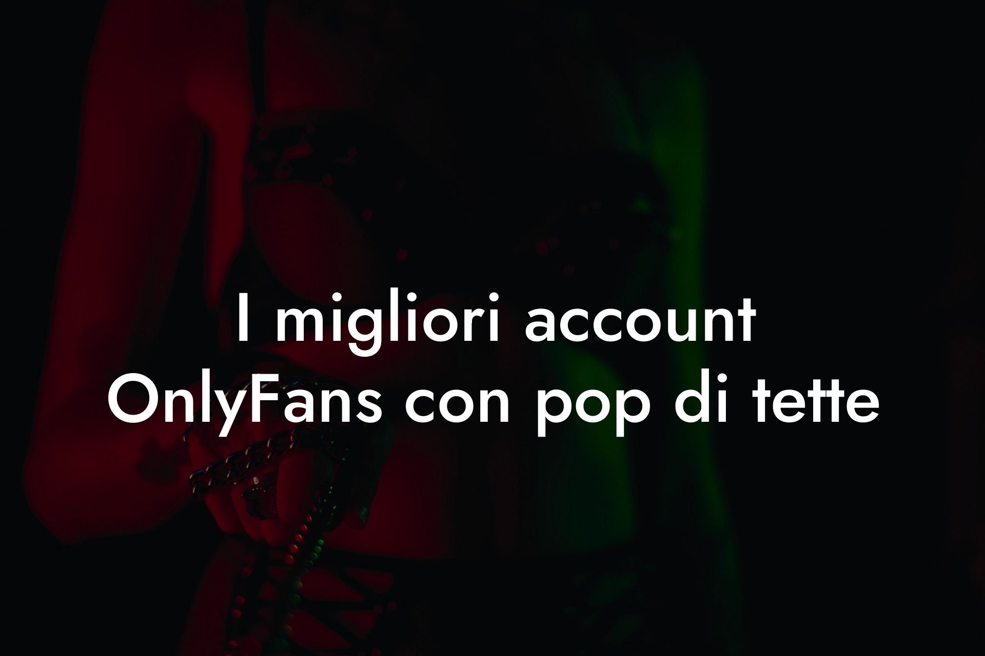 I migliori account OnlyFans con pop di tette