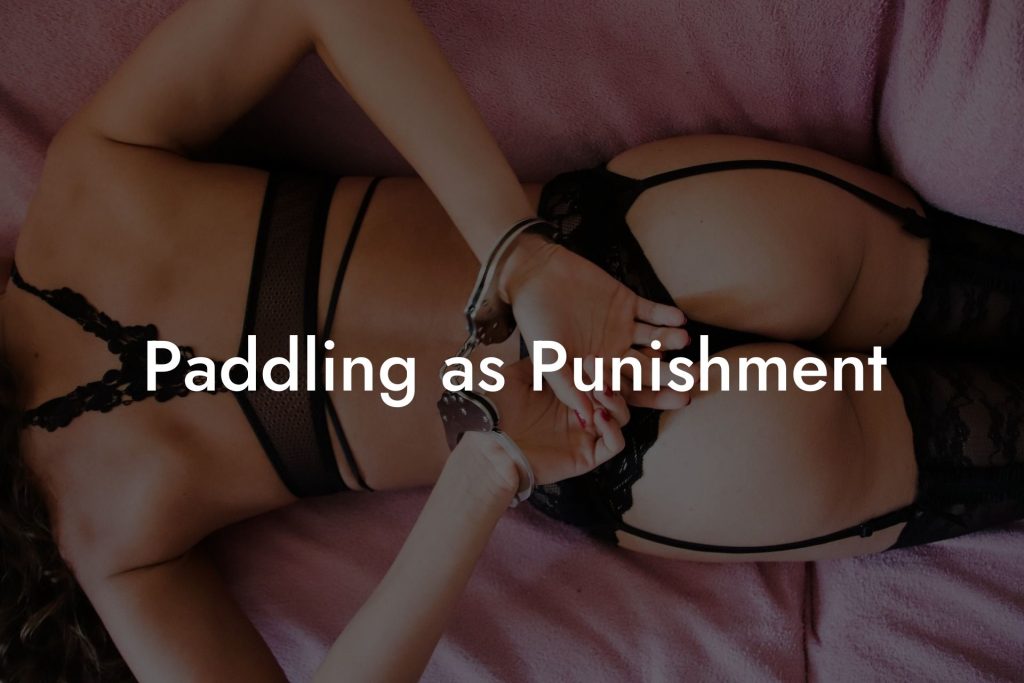 Paddling as Punishment