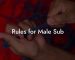 Rules for Male Sub